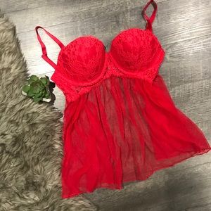 VICTORIA’S SECRET Pink Lingerie Babydoll Bra - 38D